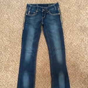 Rock and Roll denim boot cut dark blue jeans
